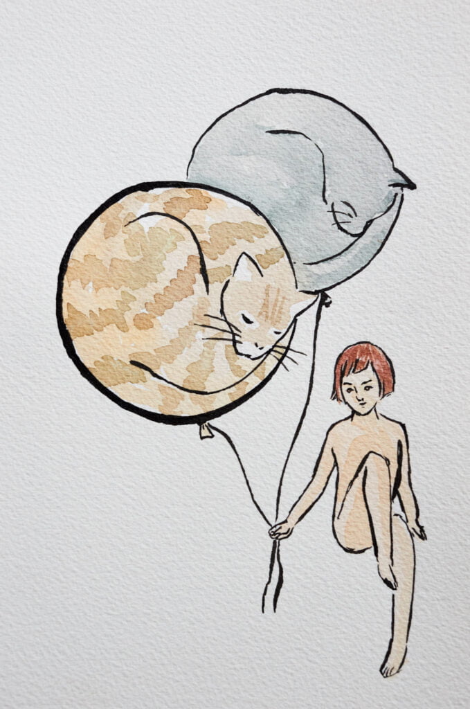 Cat Balloons by Sung Lee