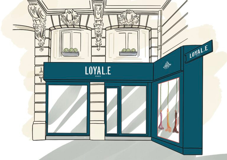 Drawing of the new Loyal.E boutique in Paris