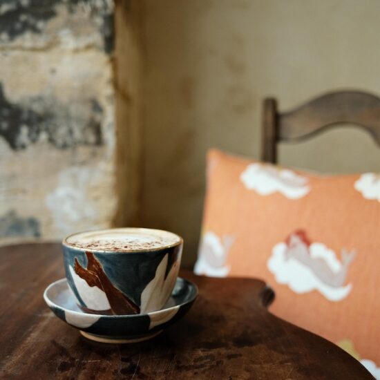 Tea Cup Peony x Sunset Cloud Cushion Tea Cup Peony x Sunset Cloud Cushion